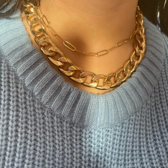Chunky Gold Necklace - Picture 1 of 4